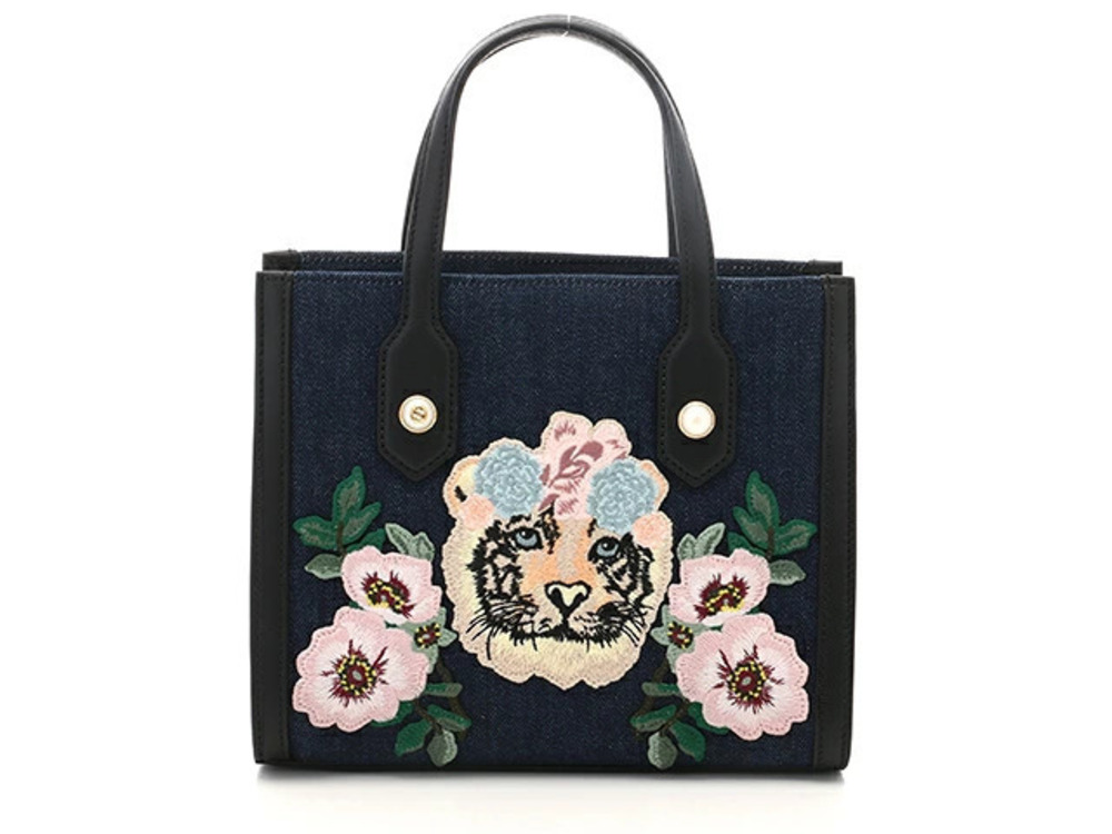 Gucci Handbag Denim Blue x Black